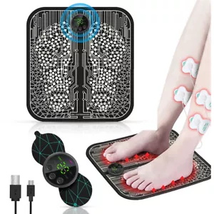 Portable Electric Foot Massager Pad Muscle Stimulator Blood Circulation Mat US - Picture 1 of 12