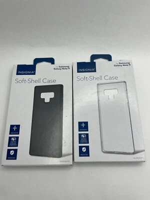 2x Carcasa blanda piensa en estuche para Samsung Galaxy Note9 Note 9 Negro clear - Image 1 of 4
