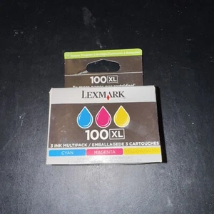 Lexmark 100XL 3 Ink Multipack Genuine Cartridge NEW SEALED Yellow Cyan Magenta - Picture 1 of 1