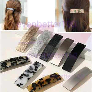 Large Women Acrylic Barrette French Hair Clip UK - Picture 1 of 71