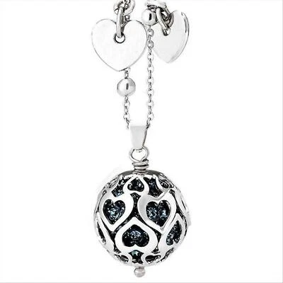 Collana Donna Boccadamo Sr-Gr06 In Bronzo Rosato Con Cuori E Boule Pave' Di Stra - Immagine 1 di 3