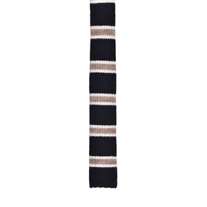 BRUNELLO CUCINELLI MEN'S WOOL BLEND TWO TONE SKINNY KNIT TIE NEW - Picture 1 of 1