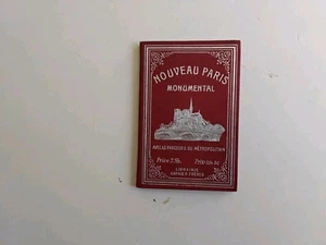NOUVEAU PARIS MONUMENTAL Double sided folding tourist map c1900 - Picture 1 of 5
