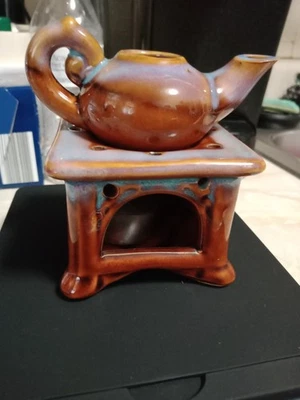 Tea Light Holder with Tea Pot Lid and Tea Light - Image 1 of 4