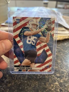 2025 Panini Mosaic Jackson Hawes (RC) Red & White Stripe # 334 Buffalo Bills - Picture 1 of 2