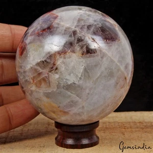 2330 kt/2,7 Zoll natürlicher Traum Amethyst Heilkristall Mineral Edelstein Kugel/Kugel - Bild 1 von 9