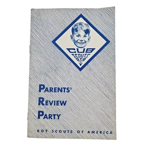 Folleto de colección 1958 de los Boy Scouts, fiesta de revisión de padres de Cub Scouts - Imagen 1 de 6