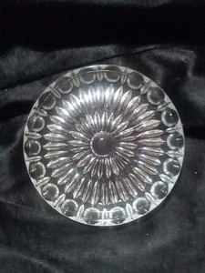 Vtg,EUROPEAN HAND CUT CRYSTAL SAUCER , COASTER/ CUP LID 3.5"IN - Picture 1 of 5