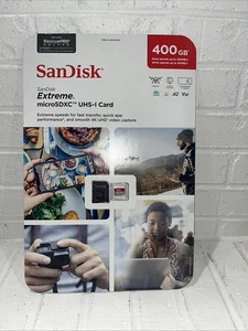 NEW!SanDisk Extreme microSDXC UHS-I Card Fast Transfer 4K UHD 400GB Memory Card - Picture 1 of 2