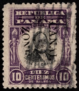 Canal Zone Stamp Scott # 26 Used F-VF 10 Cents Violet & Black Portrait Issue - Picture 1 of 1