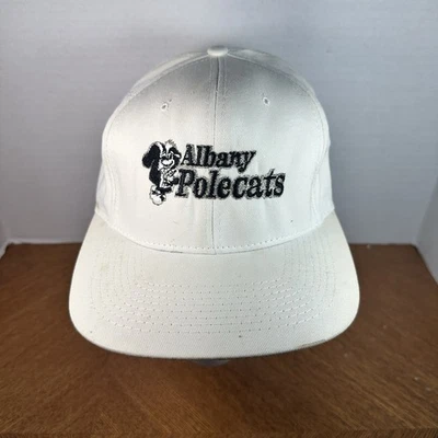 Gorra de béisbol vintage de 1990 Albany Polecats desaparecida MILB KC Snapback Foto 1 de 4