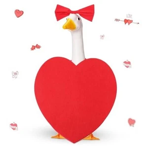 Red Heart Goose Outfit Lawn Porch Goose Clothes Heart Goose Outfit for 23" - Picture 1 of 7