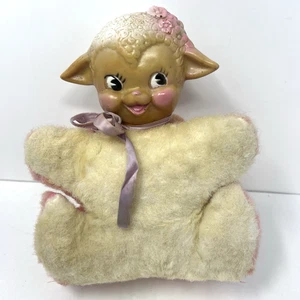 Peluche vintage Columbia juguete cara de goma cordero oveja peluche coleccionable 7" - Imagen 1 de 18