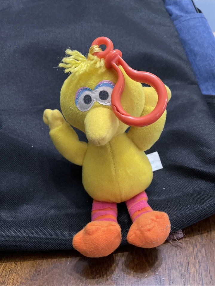 复古芝麻街 "BIG BIRD" 6" 迷你毛绒贴花品牌二手状况完好 1985 — 第 1/1 张图片