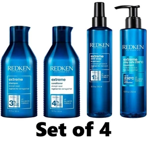Redken Extreme Shampoo Conditioner Anti-Snap Treatment Heat Protection Set of 4 - Picture 1 of 18