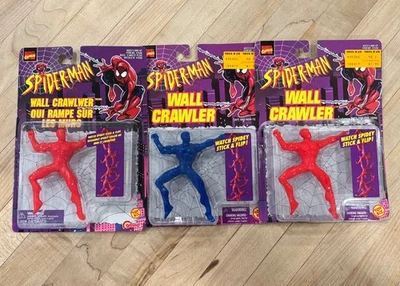 Figuras de acción Marvel Spider-Man Red Wall Crawler X 3 nuevas selladas Toy Biz 1997 Foto 1 de 4