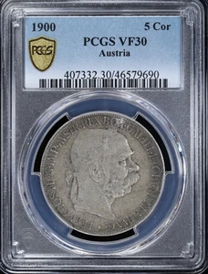 1900 Austria 5 Corona PCGS VF 30 - Picture 1 of 4