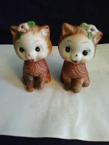 Vintage 1950 Kitten Salt & Pepper Shakers. Hand Painted. Made In Korea  - Picture 1 of 6