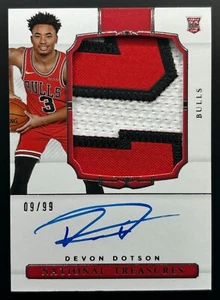 2020-21 Panini National Treasures Rookie Patch Autographs #118 Devon Dotson /99 - Picture 1 of 2