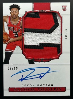 2020-21 Panini National Treasures Rookie Patch Autographs #118 Devon Dotson /99 - Image 1 of 2