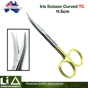 Iris Gum Scissor Curved TC 11.5 CM Tungsten Carbide Surgery Bandage Suture Shear - Picture 1 of 5