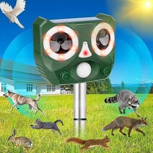 Ultrasonic Cat Dog Fox Pest Motion Sensor Repeller Scarer Deterrent Repellent - Picture 1 of 12