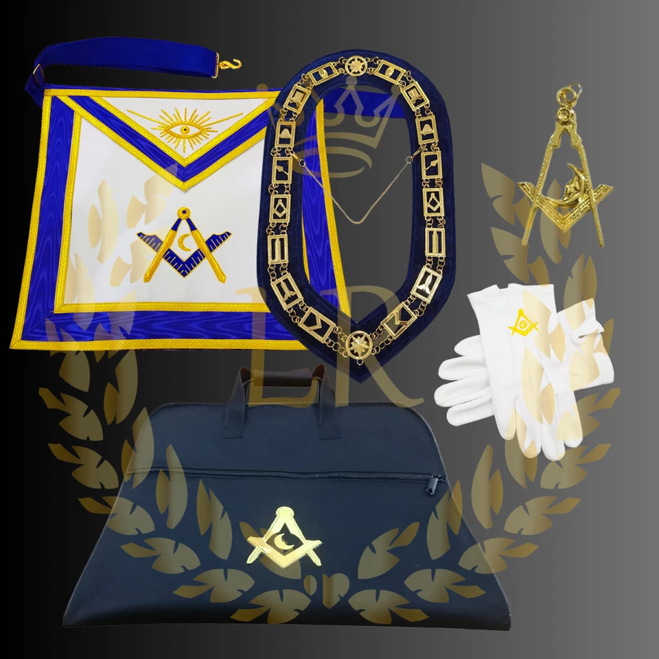 Masonic Regalia Blue Lodge 5-in-1 Junior Deacon Set – Premium Hand Embroidered - Image 1 of 4