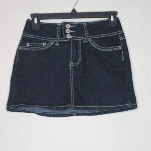 Angels Jeans Women's Juniors' Mid Rise Denim Mini Skirt SZ 5 B49 - Picture 1 of 18