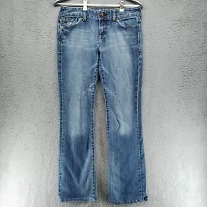 Express Jeans Womens 2r Denim Boot Cut 28x30 Low Rise Stretch Blue - Picture 1 of 20