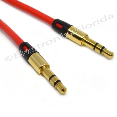 3.5mm Male Stereo Audio Auxiliary Cable Golden Plug for PC iPod Car Phone - Image 1 of 2
