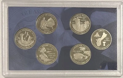 2009 S Proof Territorial 6 Coin Quarter Set No Box Or COA - Image 1 of 2