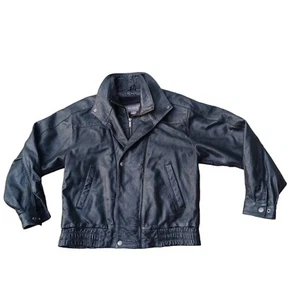  Chaqueta Bomber Wilson Cuero Thinsulate Ultra Aislante Cuero Azul Talla Pequeña  - Imagen 1 de 23