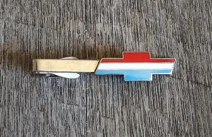 Red, White and Blue Enameled CHEVY Chevrolet Logo TIE CLIP - Picture 1 of 2
