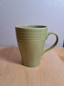 2009 Starbucks Green Ribbed Stockholm Coffee Cup - Picture 1 of 6