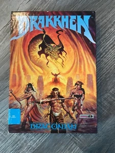 Vintage 1989 Data East Drakkhen Draconian IBM Tandy PC Video Game 8 Discs Total - Picture 1 of 4