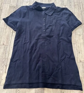 Old Navy School Uniform Navy Blue Polo Shirt, Womens Medium Semi Fitted NEW! - Picture 1 of 4