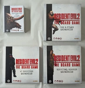RARE Resident Evil 2 Board Game B Files FOUR Expansions Lot Bundle RARE & FUN! - Picture 1 of 17