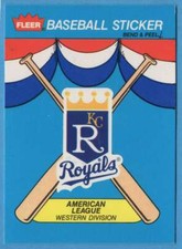 1989 Fleer Team Stickers (One Logo) Kansas City Royals #NNO