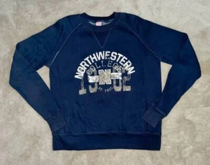 VTG NORTHWESTERN COLLEGE ST PAUL SWEATSHIRT~LADIES XL~NAVY BLUE~WHITE GRAPHIC~EX - Picture 1 of 4