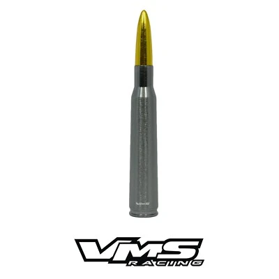ANTENA BALA VMS RACING CNC 5" CALIBRE 50 PARA FORD MUSTANG 94-04 ORO PLATEADO Foto 1 de 4