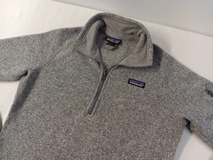 Patagonia Womens Gray Better Sweater 1/4 Zip Fleece Pullover Sweater Jacket M - Picture 1 of 11