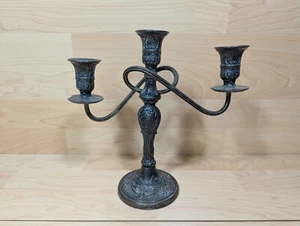 Wm Rogers Antique Candelabra Candle Holder Silver Plate FLAWED Please Read - Picture 1 of 17