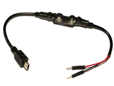 DONGAR TECHNOLOGIES SimpleUSBCable 12V to MiniUSB Two-Prong Universal Dashcam Adapter