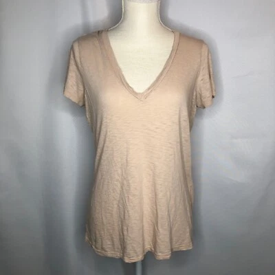 Camiseta beige con cuello en V talla grande AG Supply para hombre Foto 1 de 4