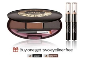 3 Colours Eyebrow Kit Palette Powder With Free Brush Eyeliner Eye Brow Enhancers - Picture 1 of 10