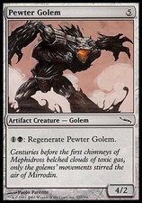 1x Pewter Golem Mirrodin MtG Magic Artifact Common 1 x1 Card Cards MP