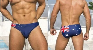 Southern Cross "Aussie Flag" men's swim brief, sizes M, L, XL & 2XL (30"-40") - Picture 1 of 11