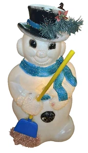 Seltener 32 Zoll Glasfaser Schneemann "TOM: BESCHREIBUNG LESEN" Blasform Weihnachtsdeko 348 von 645 - Bild 1 von 12
