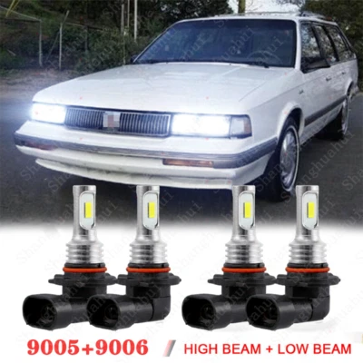 For Oldsmobile Cutlass Ciera 1987-1996 - 4pcs LED Bulbs Headlight Conversion Kit - Image 1 of 4