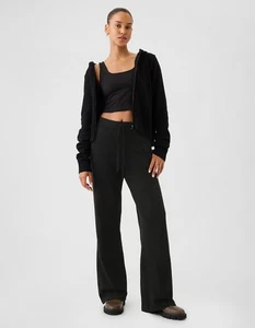 New Gap Pants Size Large CashSoft Sweater Trousers Black Pull On Warm Cozy Soft - Picture 1 of 11